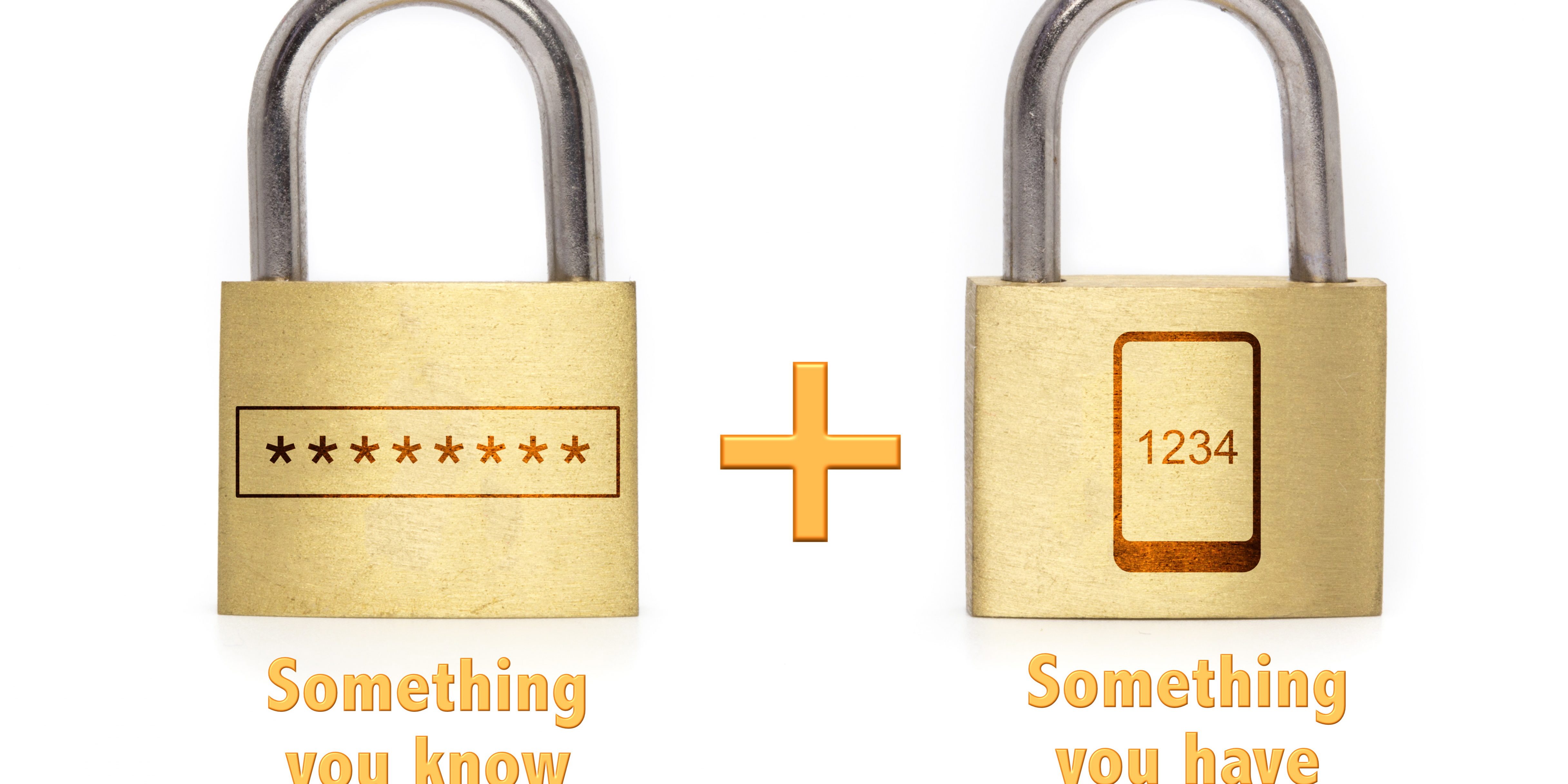 Two Factor Auth – locks – 1 Two factor authentication - something you know + something you have