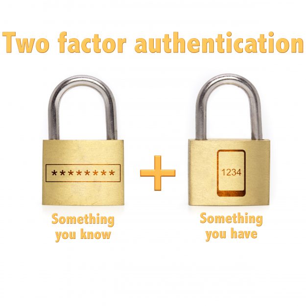 Two Factor Auth – locks – 1 Two factor authentication - something you know + something you have